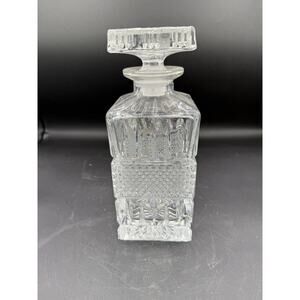 Vintage RCR 10” Lead Crystal Decanter from Italy